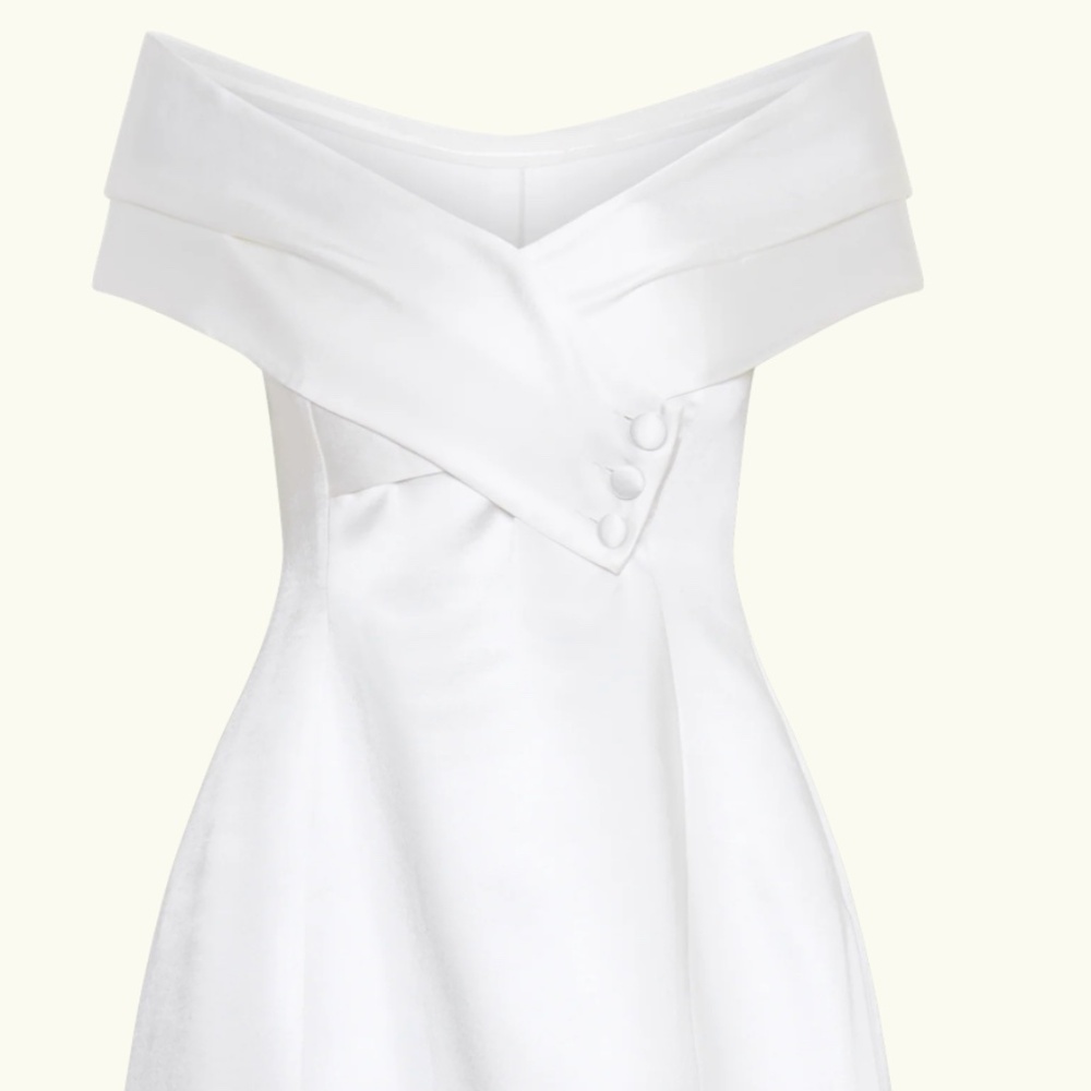 Meshki White Off-the-Shoulder Wedding Dress